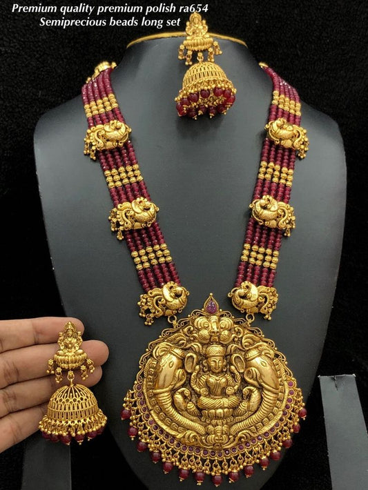 Ethnic Kemp Gold Polish Necklace
