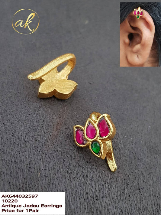 Antique Super Sale Jadau Earrings Pair